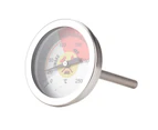Baking Gauge Electric Exquisite 0 - 250 Degrees Celsius Frying Thermometer for-Silver