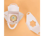 5Pcs Cupcake Muffin Fairy Cake Box Clear Window Container with Handle Party Gift - Blue