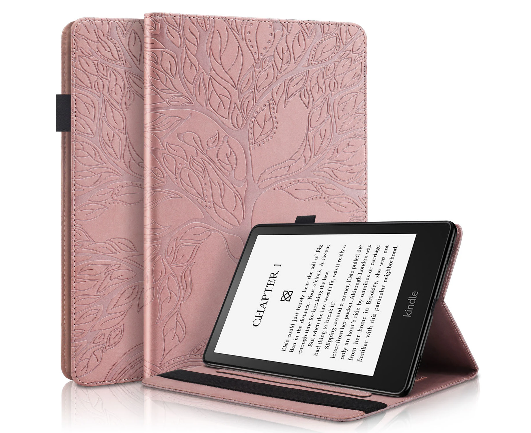 RXZT Amazon Paperwhite 5 (2021 Release) Leather Case - Rose Gold