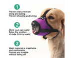 Mesh Anti-Biting & Anti-Barking Dog Mouth Muzzle, Nylon Soft Mesh with Breathable and Adjustable Strap for Small Medium Large Dogs Blue+Purple M