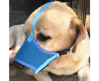 Mesh Anti-Biting & Anti-Barking Dog Mouth Muzzle, Nylon Soft Mesh with Breathable and Adjustable Strap for Small Medium Large Dogs Blue+Purple M