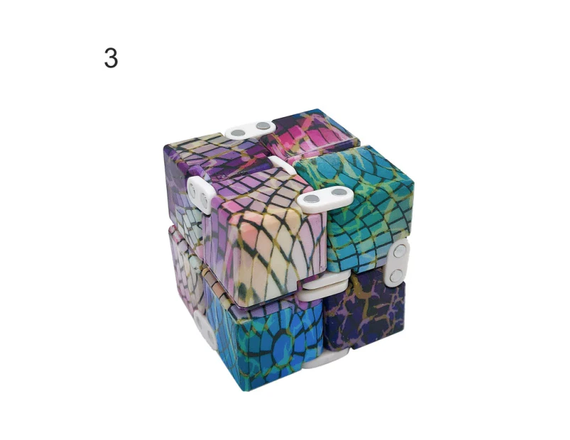 Infinity Cube Colorful Stress-relieving Flexible Magic Puzzle Cube Model for Gift- 3