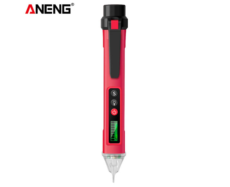 Digital AC/DC Voltage Tester Smart Non-Contact Test Pen 12-1000V Current Electric Sensor Meter -Red