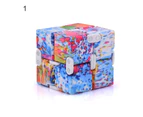 Infinity Cube Colorful Stress-relieving Flexible Magic Puzzle Cube Model for Gift- 3