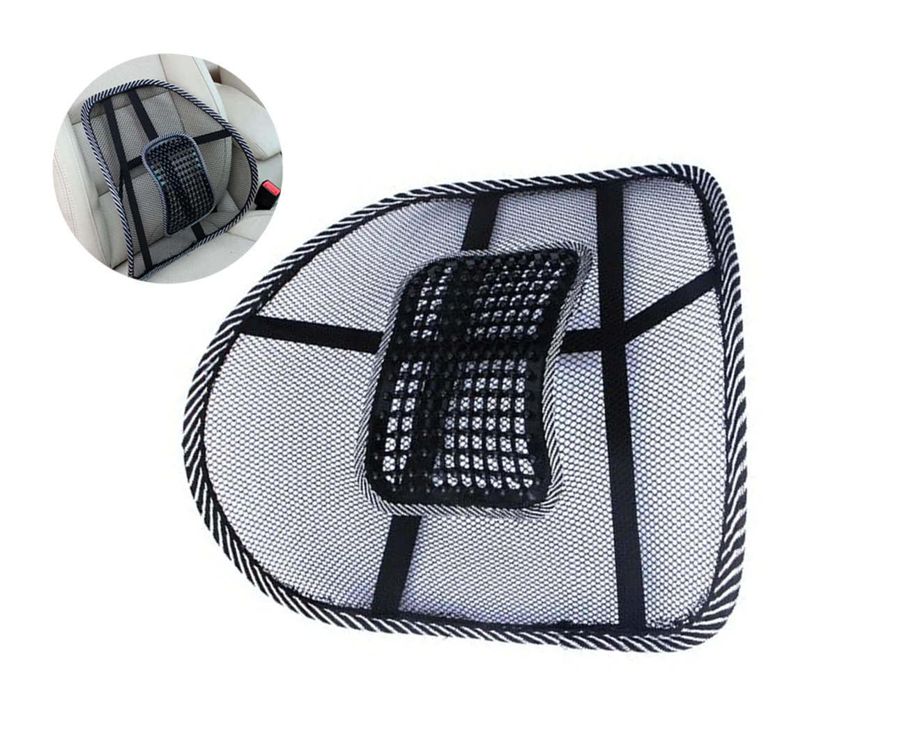 Mesh Back Rest Lumbar Support Office Chair Van Car Seat Home Pillow Cushion