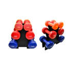 3kg + 5kg + 7kg - Total 30kg With 1 Free Rack - 3 Pairs PVC Dumbbell Set Weight