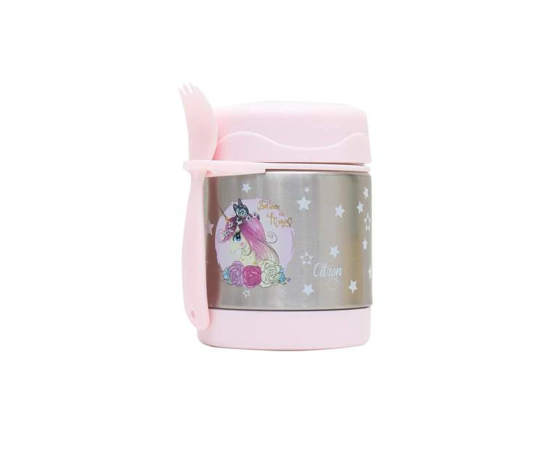 Food Jar - 300ml Triple Insulated with Spork - Unicorn