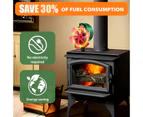 6 Blades Stove Fan Heat Self Powered Wood Log Fireplace Burner Top Burning Thermal Heater Fast Quiet Efficient Non Electric