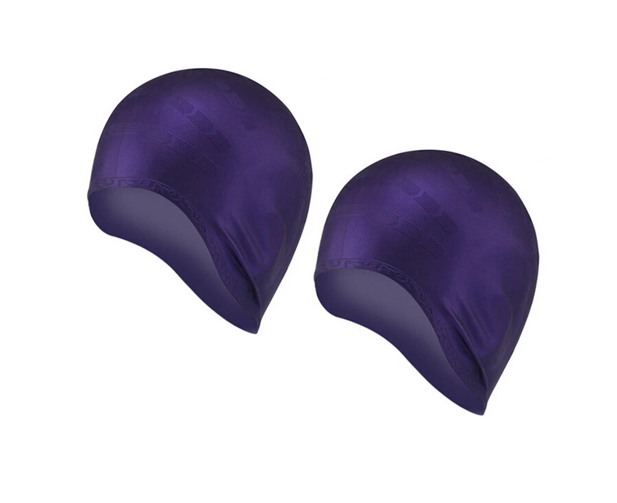 Unisex Swim Cap for short & Long Hair Silicone Swimming Caps Cover Ears Swimming Hats for Women Men Kids Adults