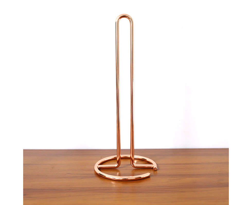 Kitchen Household Rose Gold Portable Paper Towel Roll Holder