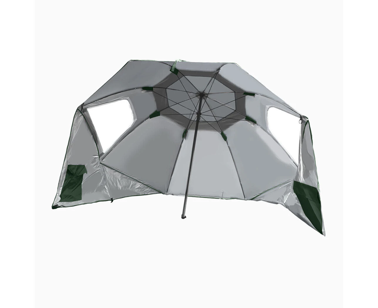 Beach Umbrella Outdoor Umbrellas Garden Sun Shade Shelter 2.13M Green