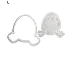 Cookie Cutter Cute Non Stick Plastic Happy Easter Party Biscuit Embossed Mold Stencil for Kitchen Type 12