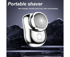 Men's Portable Electric Shaver Mini Electric Shaver Washable Beard Trimmer USB Recharge Men's Razor Face Full Body Shave Razor - Black