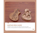 Wooden Guitar Picks Case Holder: Guitar Pick Storage Box Ukulele Bass Picks Container For Guitarist Music Lovers Gifts (brown) (1pc