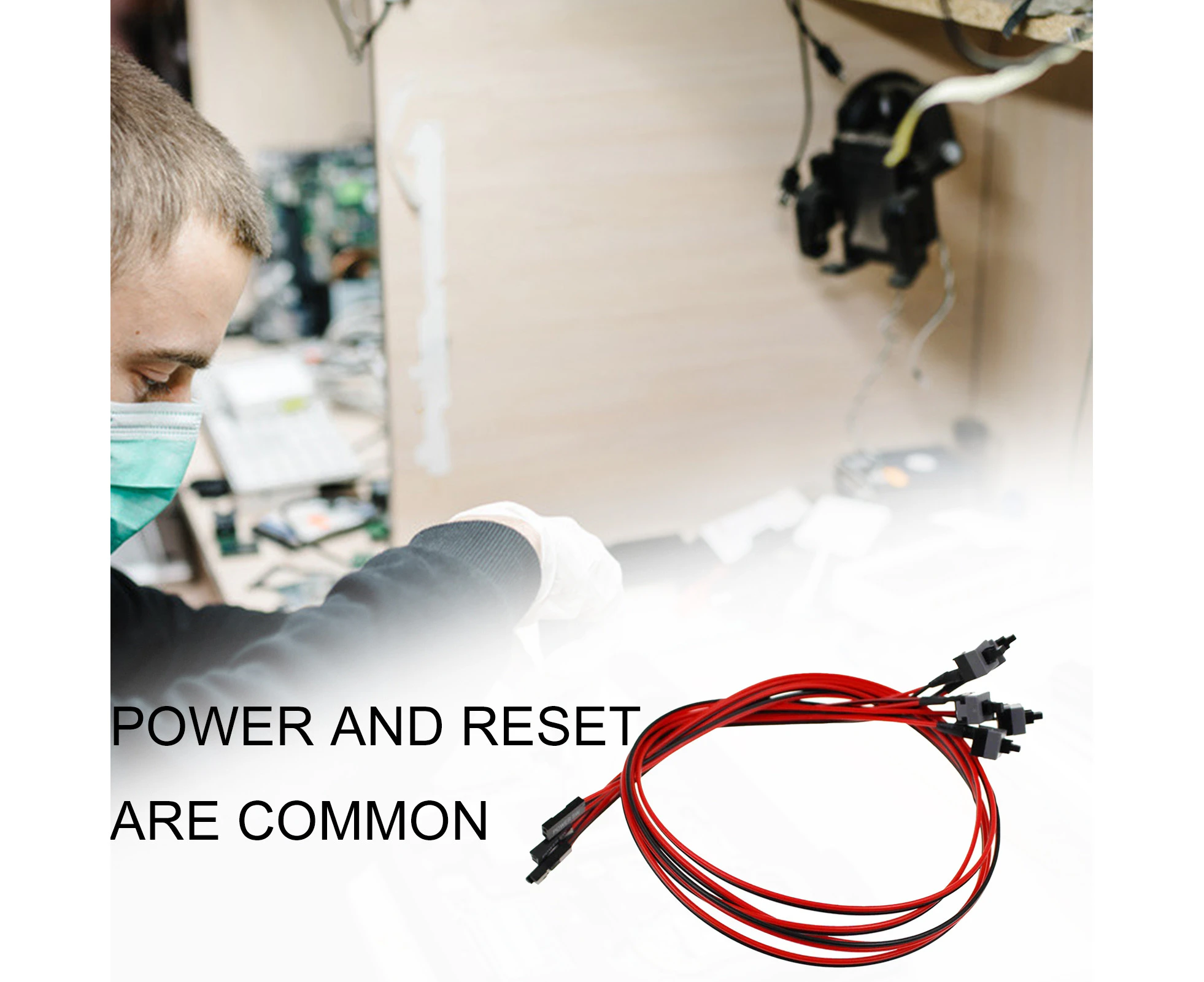 Buutrh Useful Power Cable Stable Motherboard Reset Switch Cable