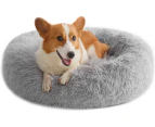 Faux Fur Dog Bed & Cat Bed, Original Calming Dog Bed for Small Medium Large Pets, Anti Anxiety Donut Cuddler Round Warm Washable Cat Bed for Indo