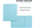 Rectangle Tablecloth - 52 X 70 Inch - Waterproof & Wrinkle Resistant Washable Fabric Table Cloth For Dining,SKY BLUE