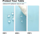 Rectangle Tablecloth - 52 X 70 Inch - Waterproof & Wrinkle Resistant Washable Fabric Table Cloth For Dining,SKY BLUE