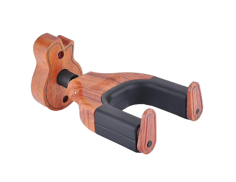 Wall Mount Wooden Auto Acoustic Electric Guitar Holder1pcs,brown)