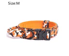 Premium Dog Collar with Handle, Adjustable Dog Collar Heavy Duty Quick-Release Buckle Dog Collar for Small or Medium to Extra Large Dogs Camo Orange - M