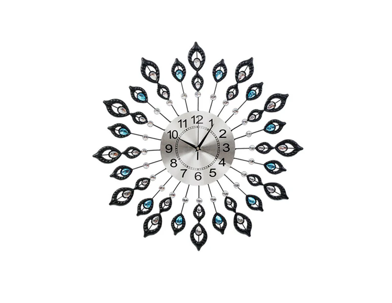 Artiss Wall Clock 60cm Large 3D Modern Crystal Luxury Round Home Decor Silver