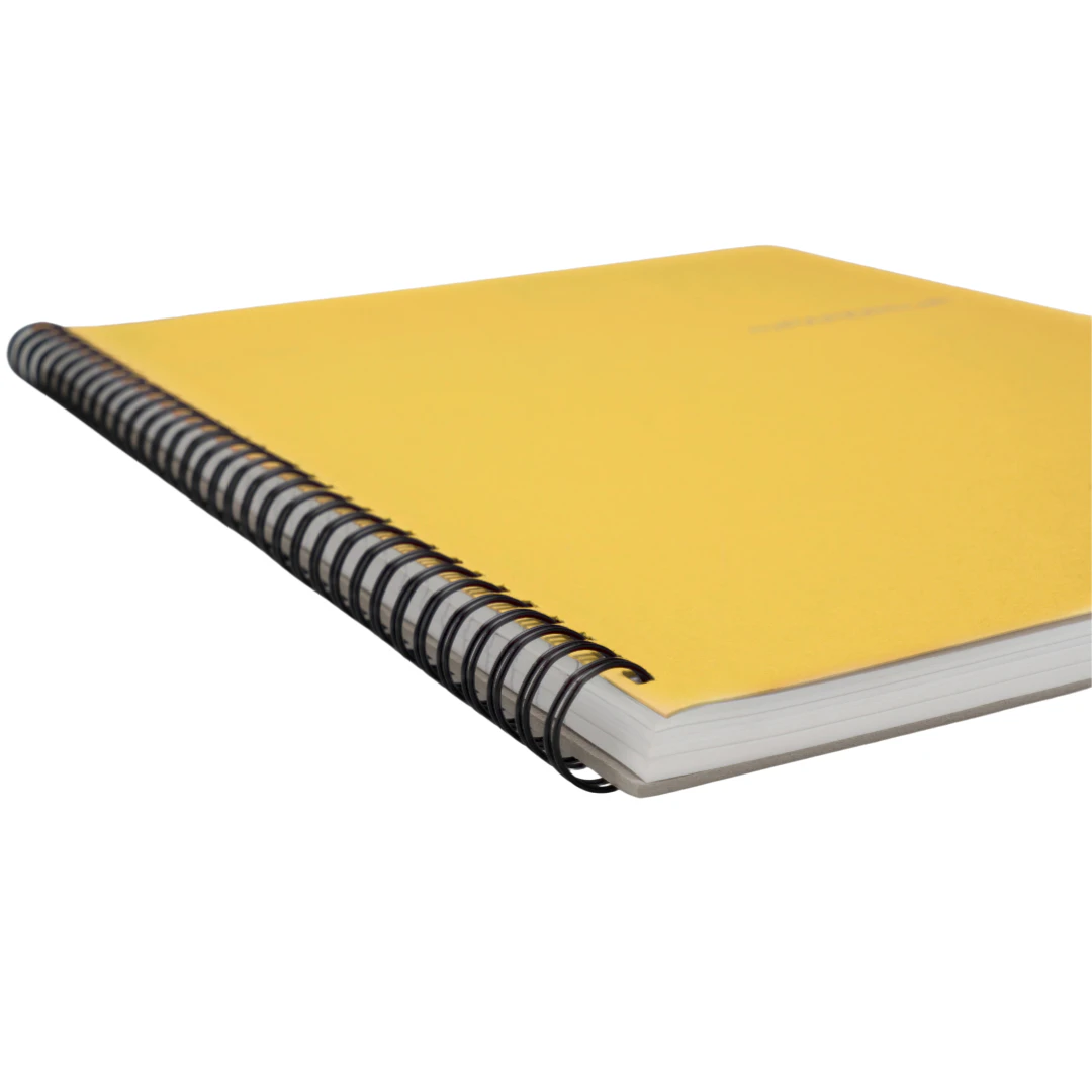 Wiro Series A4 Spiral Notebook | Hard Cover 128 Pages 100 GSM - Yellow