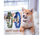 Camo Dog Collar - Fadeproof Permanently Camo Printing, Military Grade Rustproof Buckle for Dog Walking and Training Blue+Green S