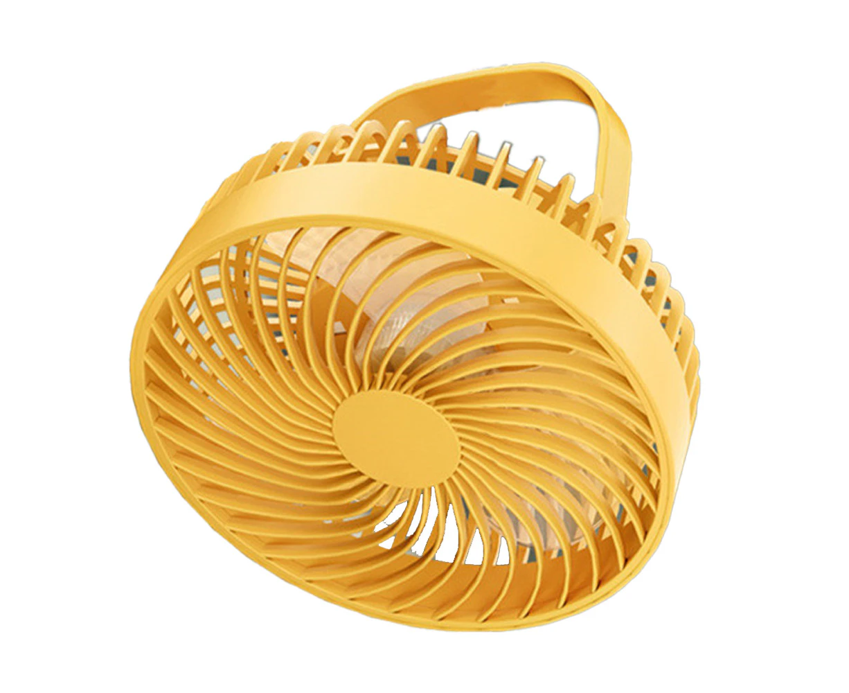 Desk Fan with , for Bedroom Sleeping Room Tabletop Office Home Kitchen Camping yellow