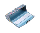 Lipstick Case - Organizer Case For Professional Lipsticks, Durable Soft Leather Cosmetic Storage Set With Mirror - Blue