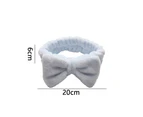 2Pcs Facial Headband for Bath Spa Makeup Bow Head Wrap Soft Head Cloth Blue