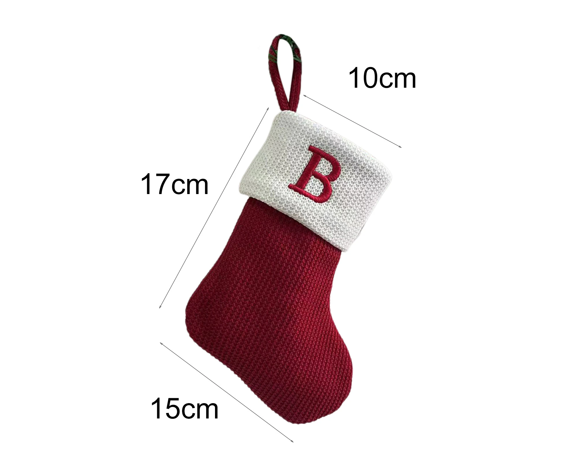 Christmas Stocking Reusable Multipurpose Festive Lightweight Washable Store Candy And Gift Large Capacity Letter Embroidery Hanging Socks Gift Bags-Green