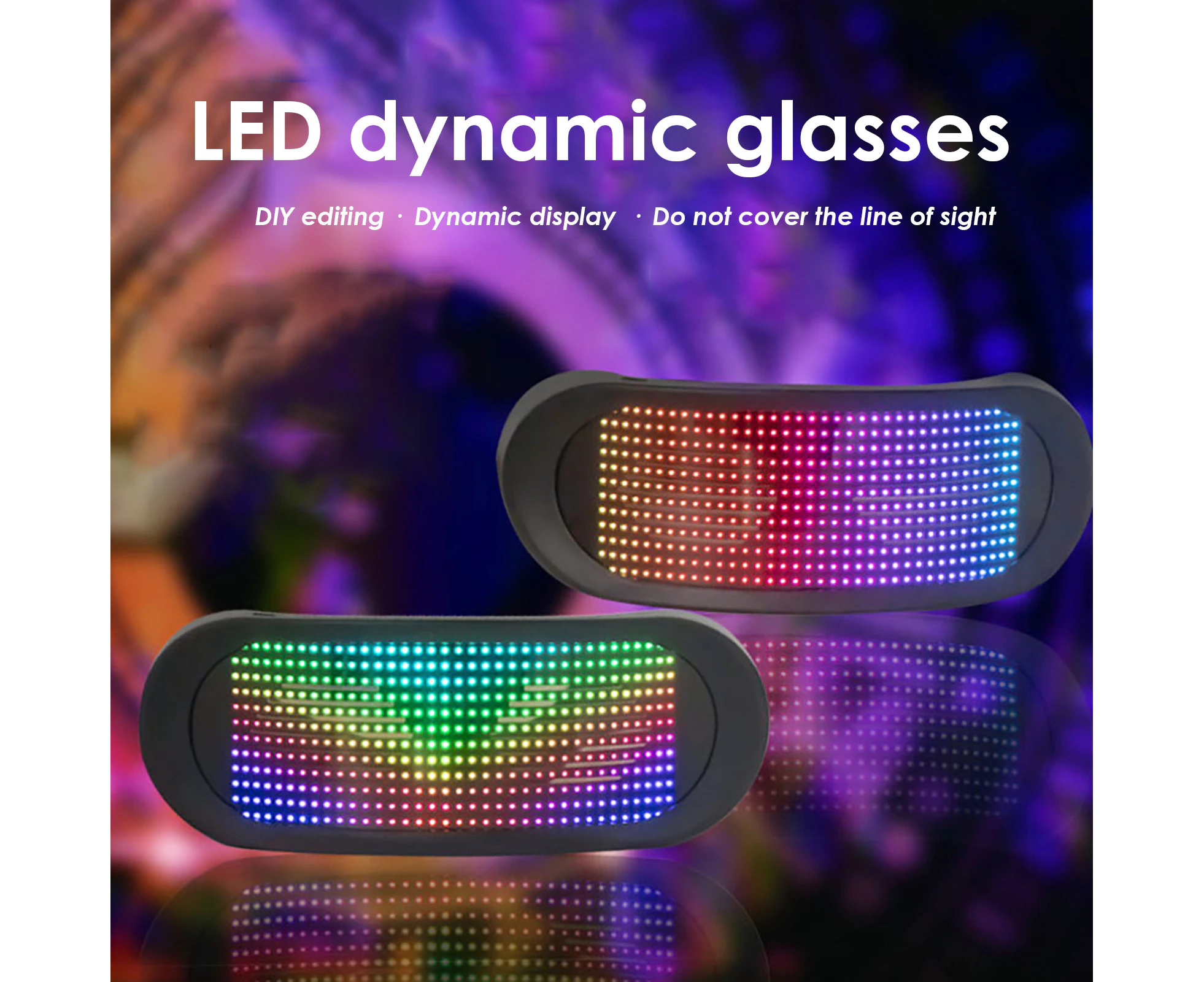 Buutrh Useful LED Luminous Glasses Eco-friendly-Black