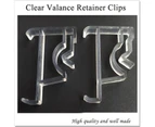 Valance Clips 2 Inch Arc-Shaped Window Valance Clips Clear Plastic Valance Retainer Clips Blind Valance Clips Hidden