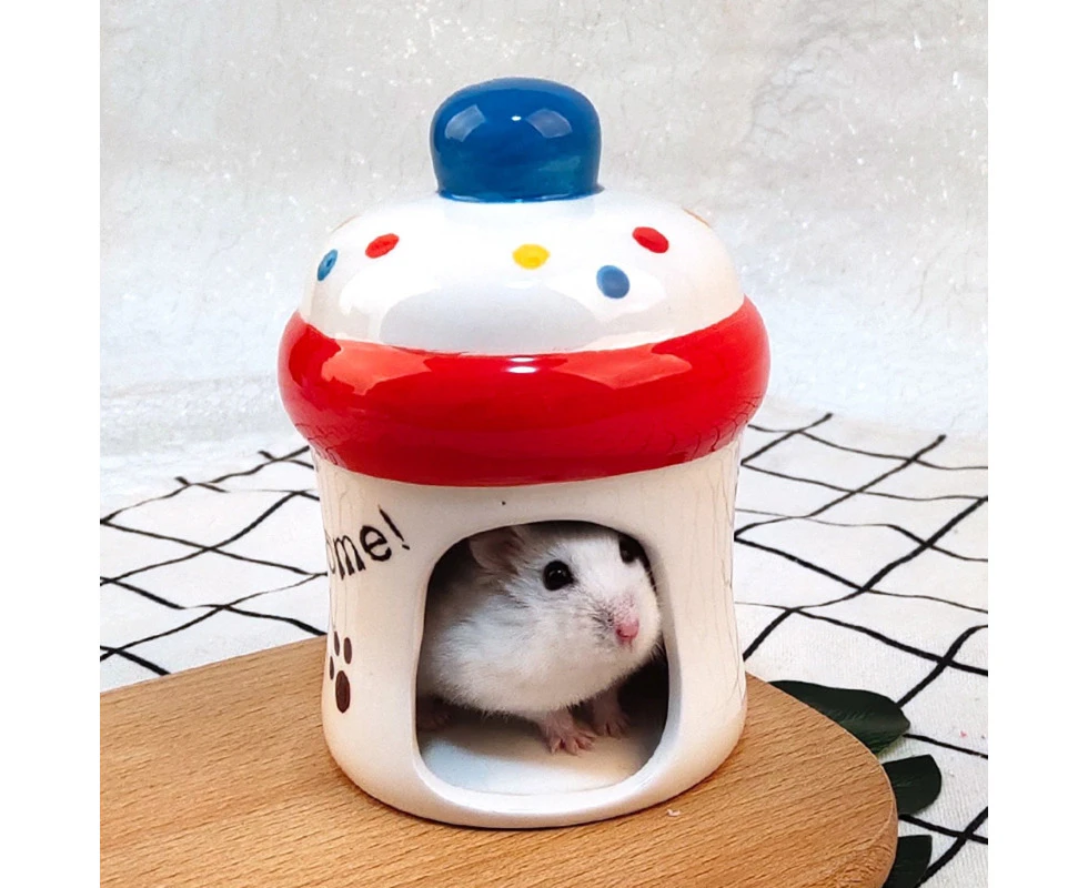 Small Animal Hideout Anti-Chew Ceramic House Deodorant for Mini Animals Gerbils Chinchillas Hamster Mice Rat Gift Pet