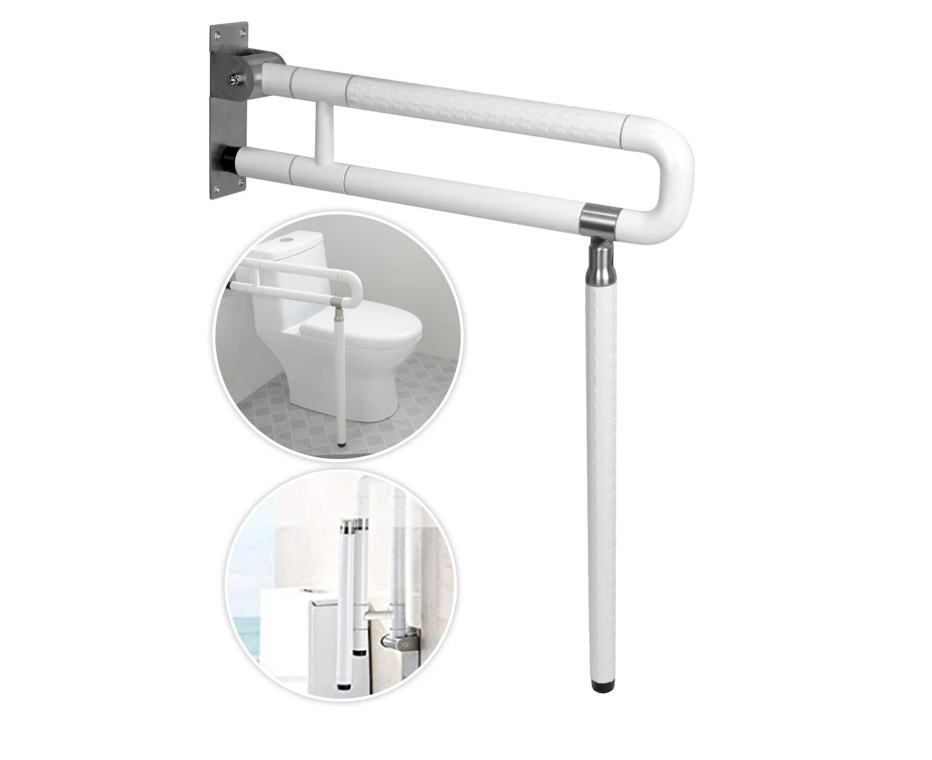 Toilet Safety Rails Bathroom Grab Bar Elderly Disability Support Handicap Handle