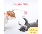 for Cat Toys Feather Wand Teaser with Bell Adjustable Collar Interactive for Cat Toys for Indoor Cats Kitten Playing Exe
