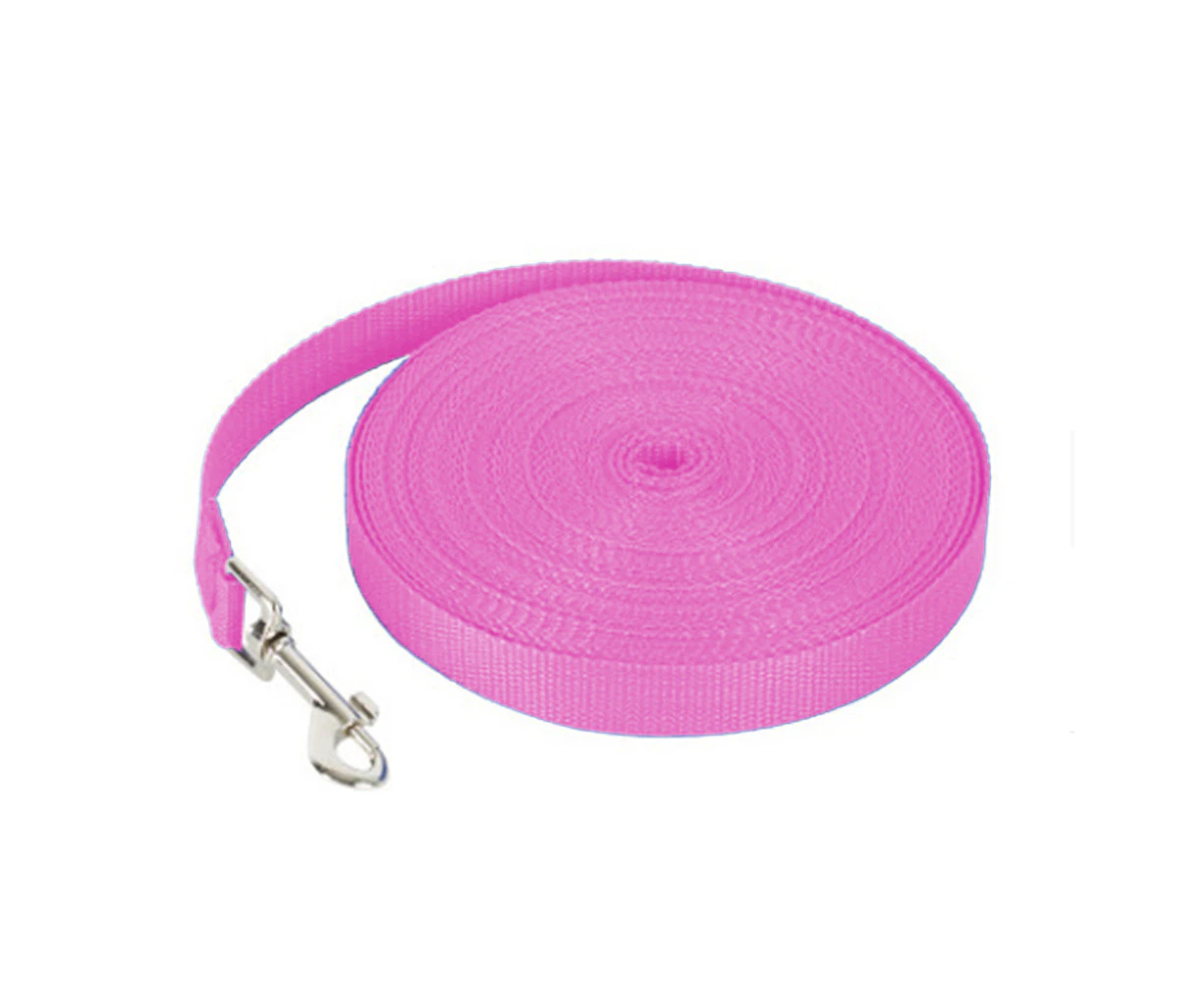 Dog/Puppy Obedience Recall Training Agility Lead Training Leash - Great for Training, Play, Camping-pink-100feet