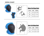 Protective Gear,Six-Piece Knee And Elbow Pads - Blue Six-Piece Children'S Roller Skating Protective Gear Set Sports Helmet