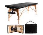 2 Fold Wooden Portable Massage Table Beauty Therapy Bed Chair Waxing Black