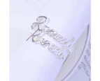 4Pcs Napkin Ring Hard to Fade Non-Slip Anti-oxidant High-Gloss Auspicious Letter Festive Touch Serviette Ring Hotel Accessory-Silver unique value