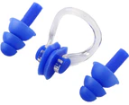 Swimming earplugs + nose clip W32-20 bluedigital