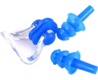 Swimming earplugs + nose clip W32-20 bluedigital