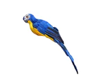 25/35cm Handmade Parrot Animal Bird Lawn Figurine Ornament Yard Garden Decor-Blue-35cm