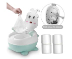 100Pcs/10 Rolls Disposable Baby Kids Potty Chair Bag Toilet Seat Liner Pouch-Clear