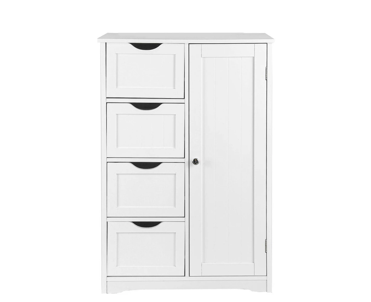 Bathroom Tallboy Storage Cabinet - White