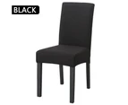 Premium Dining Chair Cover Jacquard Spandex Slipcover Stretch Thicker Protector Black 8PCS