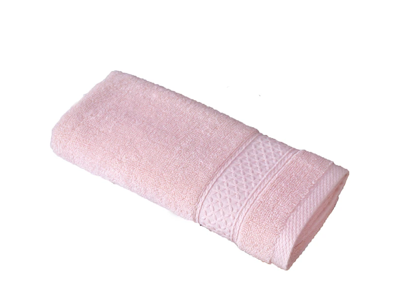 Towel Eco-friendly Strong Water Absorption Long-staple Cotton Fluffy Cotton Towel for Home - Pink