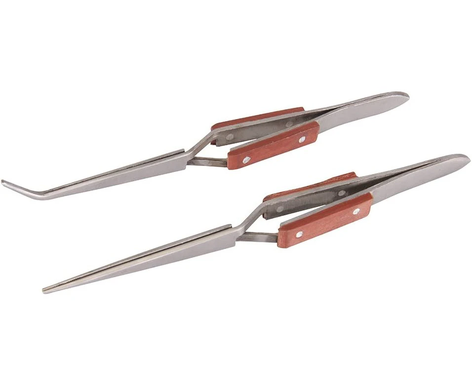 Set of Tweezers Steel 2 Pieces