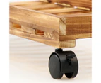 Buutrh Superior Storage Holder Braking Function Wooden ComputerDark Wood Color-