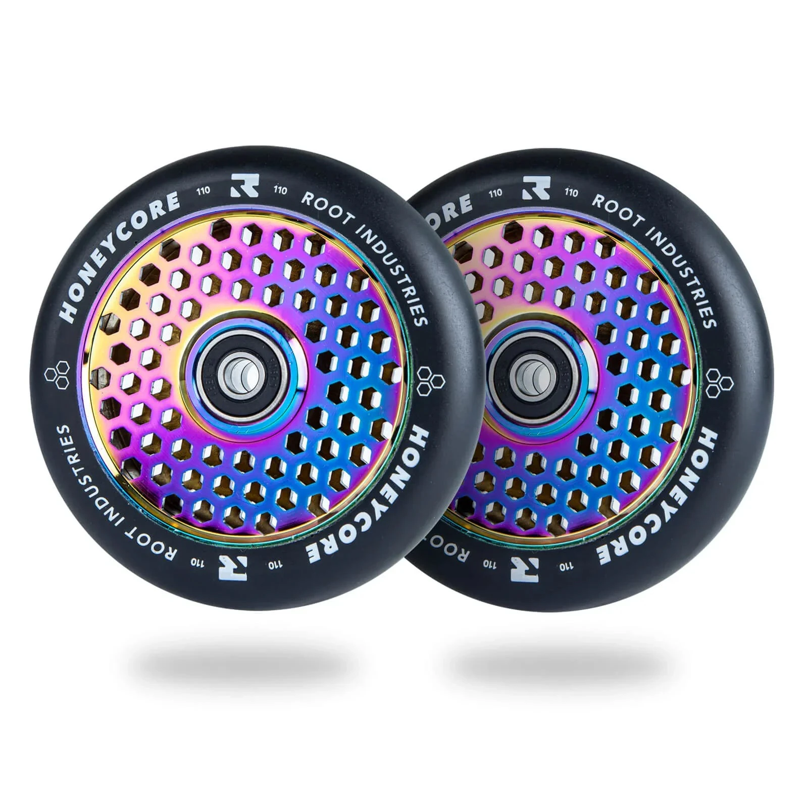 HoneyCore 110mm Wheels - Black/Rocket Fuel